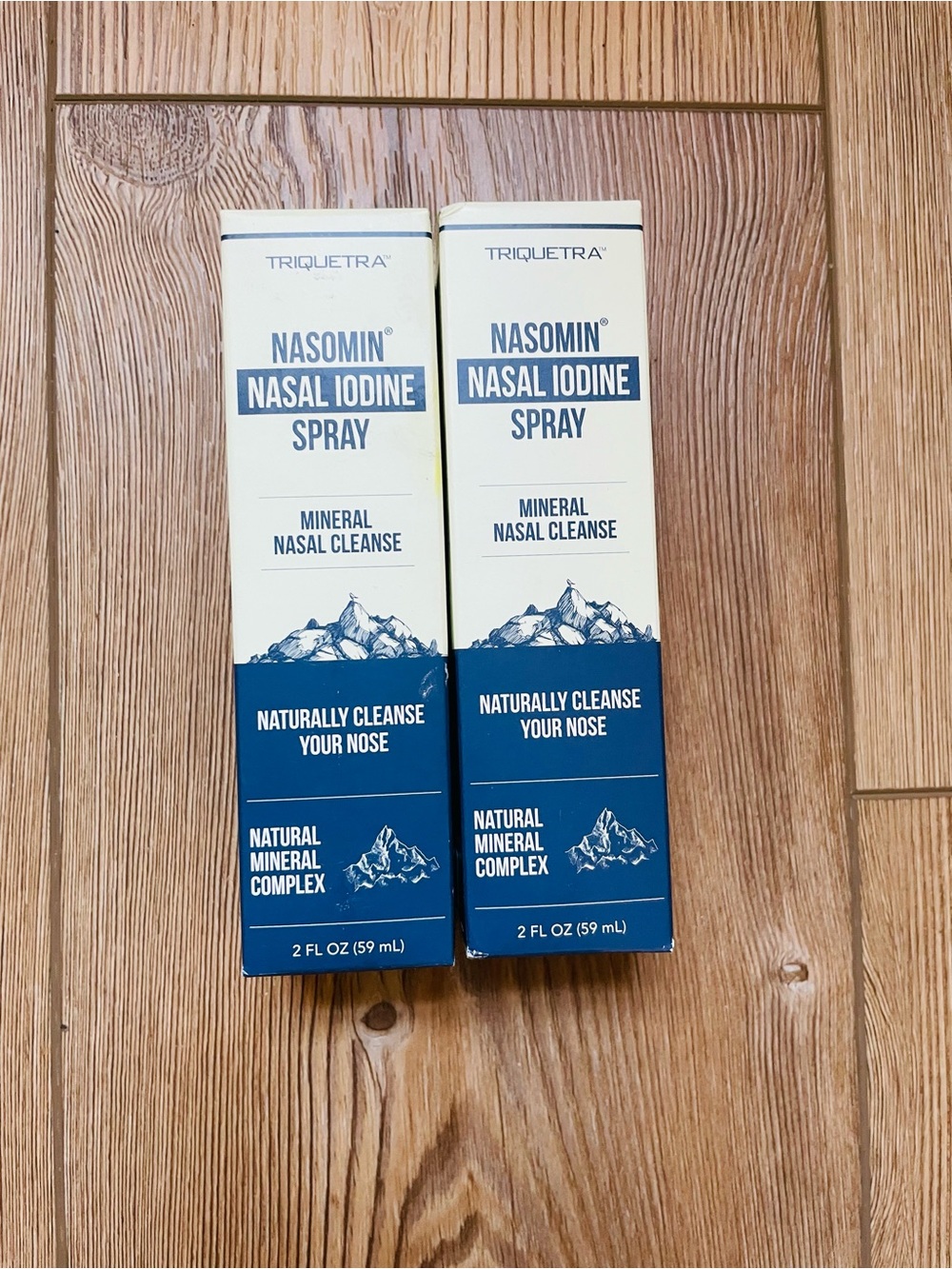 TRIQUETRA Nasomin Nasal Iodine Spray - New Sealed set of 2